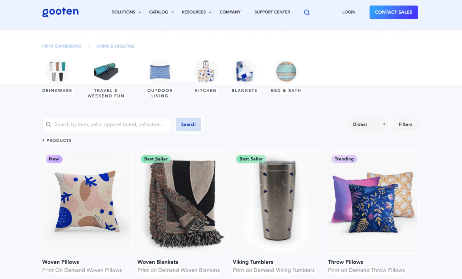 POD example product listing