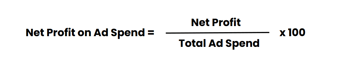 Net profit on ad spend formula