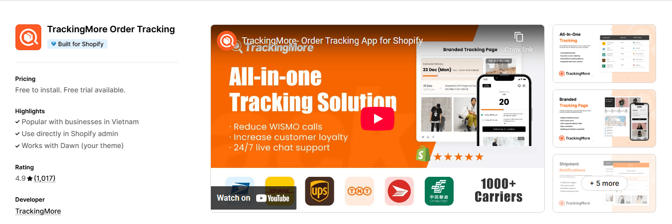 TrackingMore Order Tracking