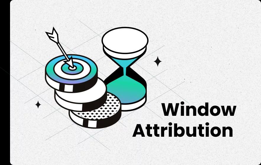 Target and hourglass illustration for attribution window 101 definition and how to use it - by TrueProfit