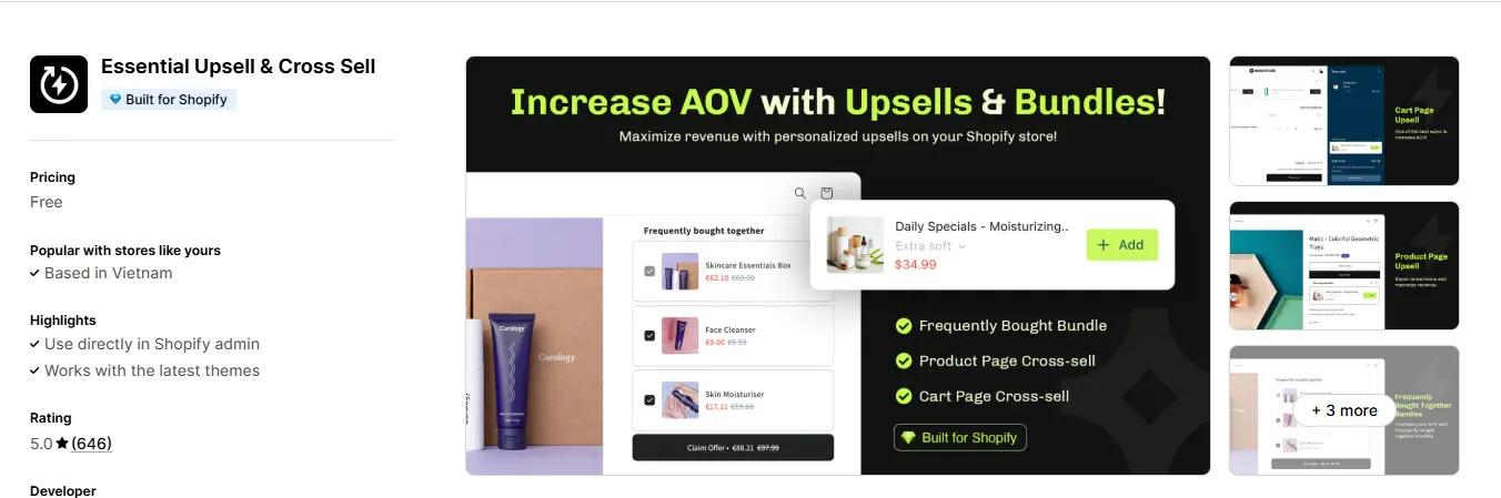 Essential Upsell &amp; Cross Sell best upsell app for shopify
