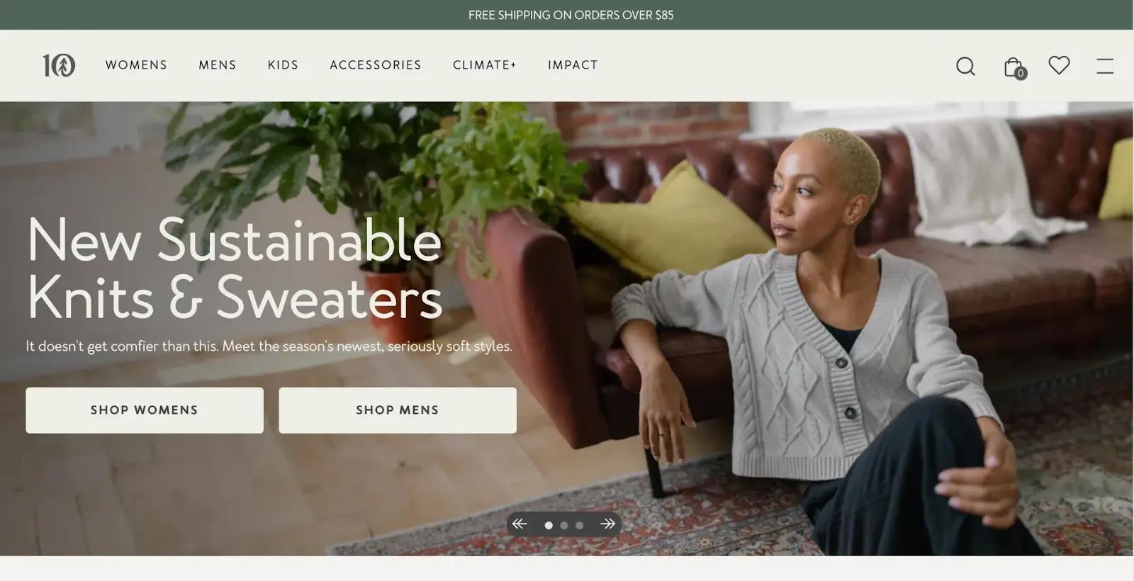 an example of Shopify storefront for optimization