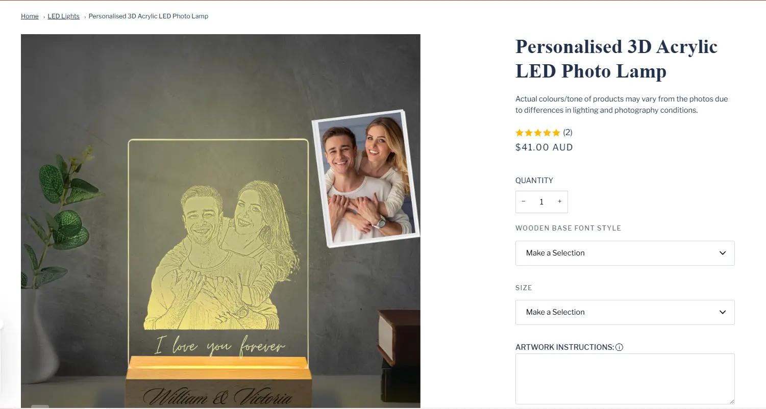 photo lamp website