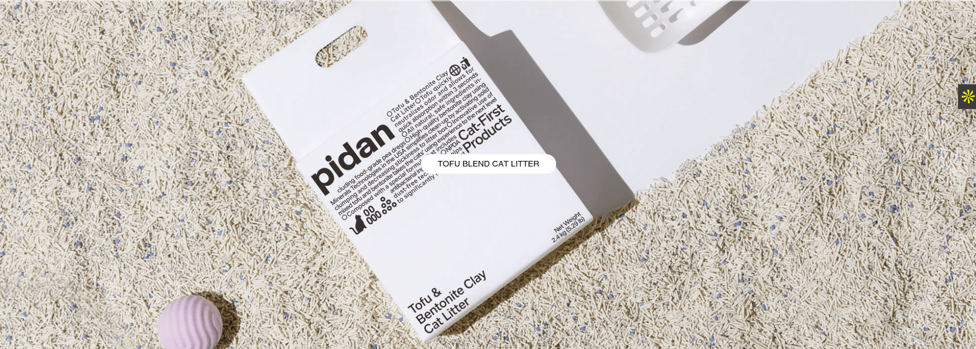 Tofu cat litter
