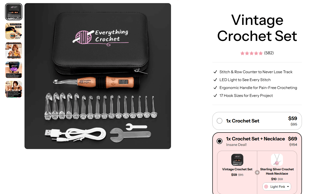 Vintage crochet set