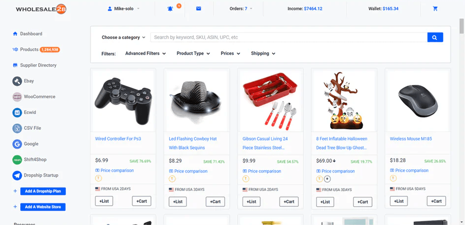Wholesale2b website